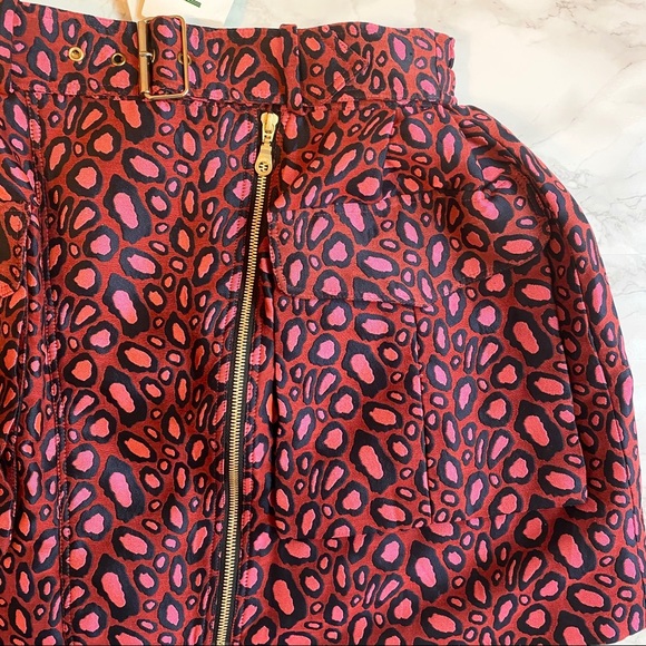 Kenzo Leopard Print Mini Skirt Pink/Red Medium - Picture 4 of 11